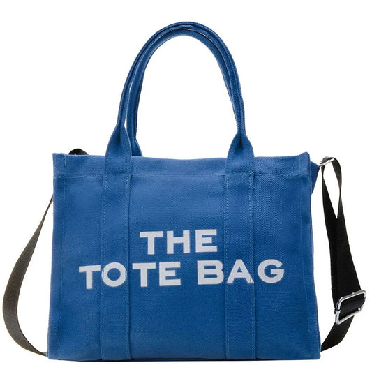 Blue Tote Bag on a white background